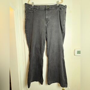 DKNY Black/Charcoal Women’s Flare Jeans Size 24W Stretch - 28” Inseam